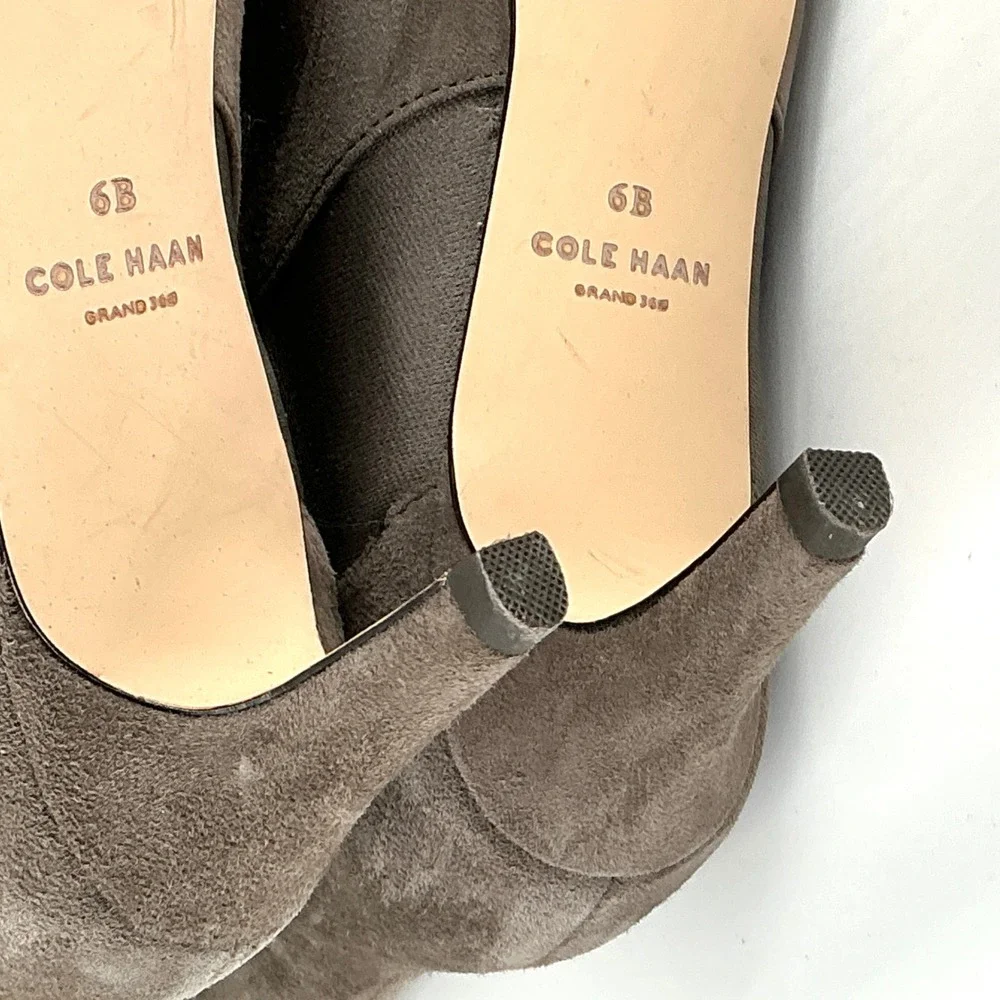 Cole Haan Grand 360 Womens Size 6 B Taupe‎ Suede Kitten Heel Ankle Boots